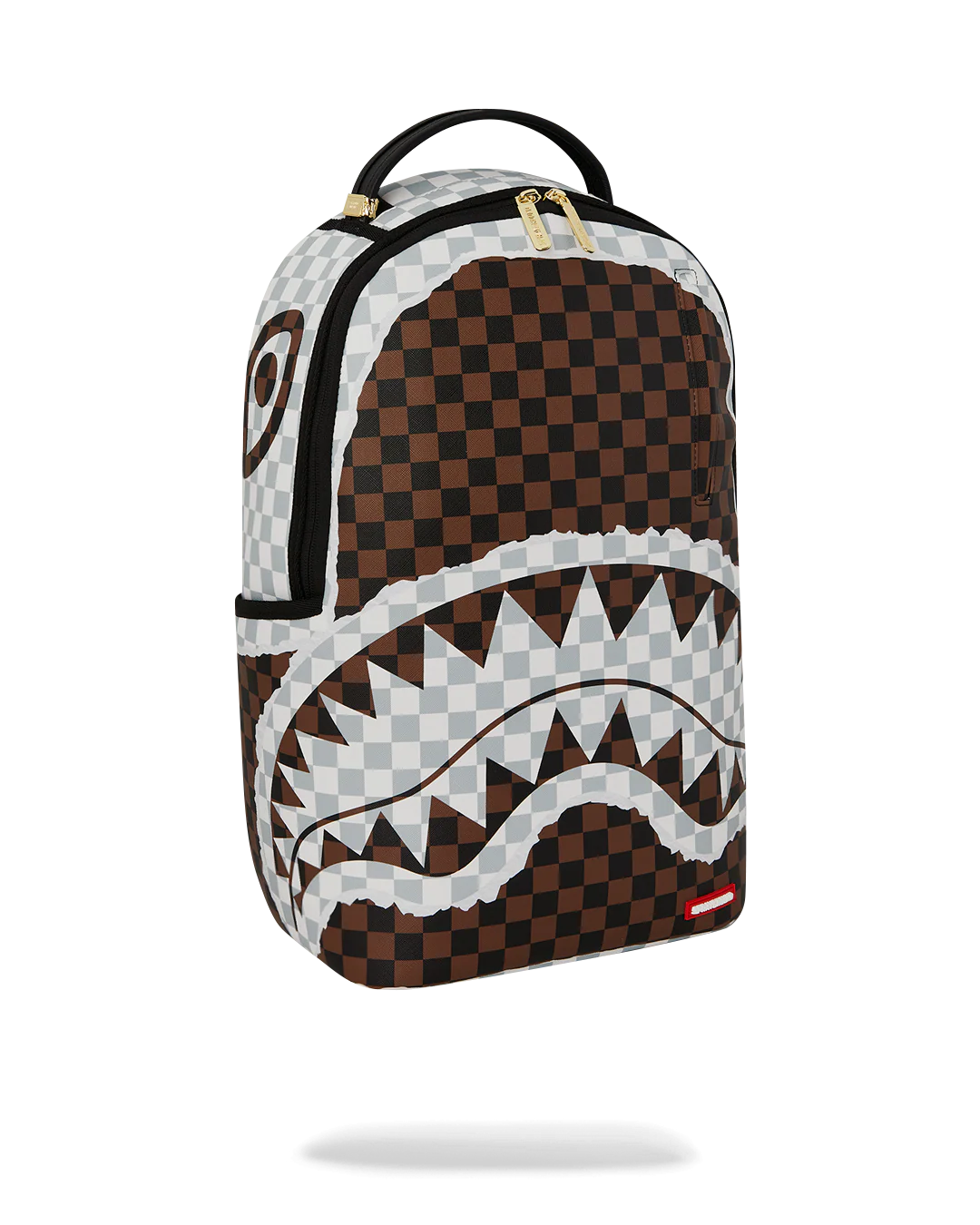 CREAM AND BROWN TEAR CHECK BACKPACK - Image 2