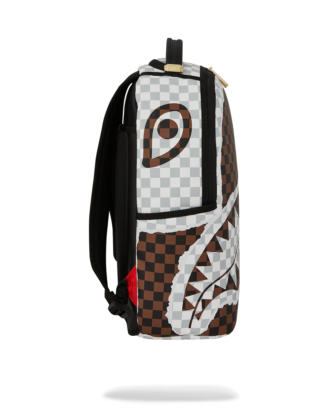 CREAM AND BROWN TEAR CHECK BACKPACK - Image 3