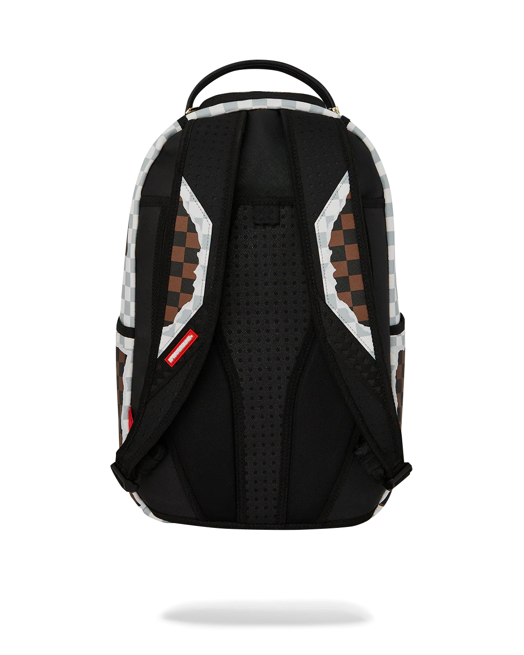 CREAM AND BROWN TEAR CHECK BACKPACK - Image 4