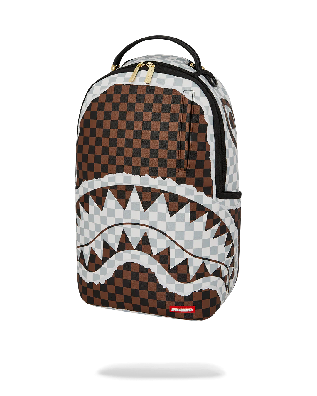 CREAM AND BROWN TEAR CHECK BACKPACK - Image 5