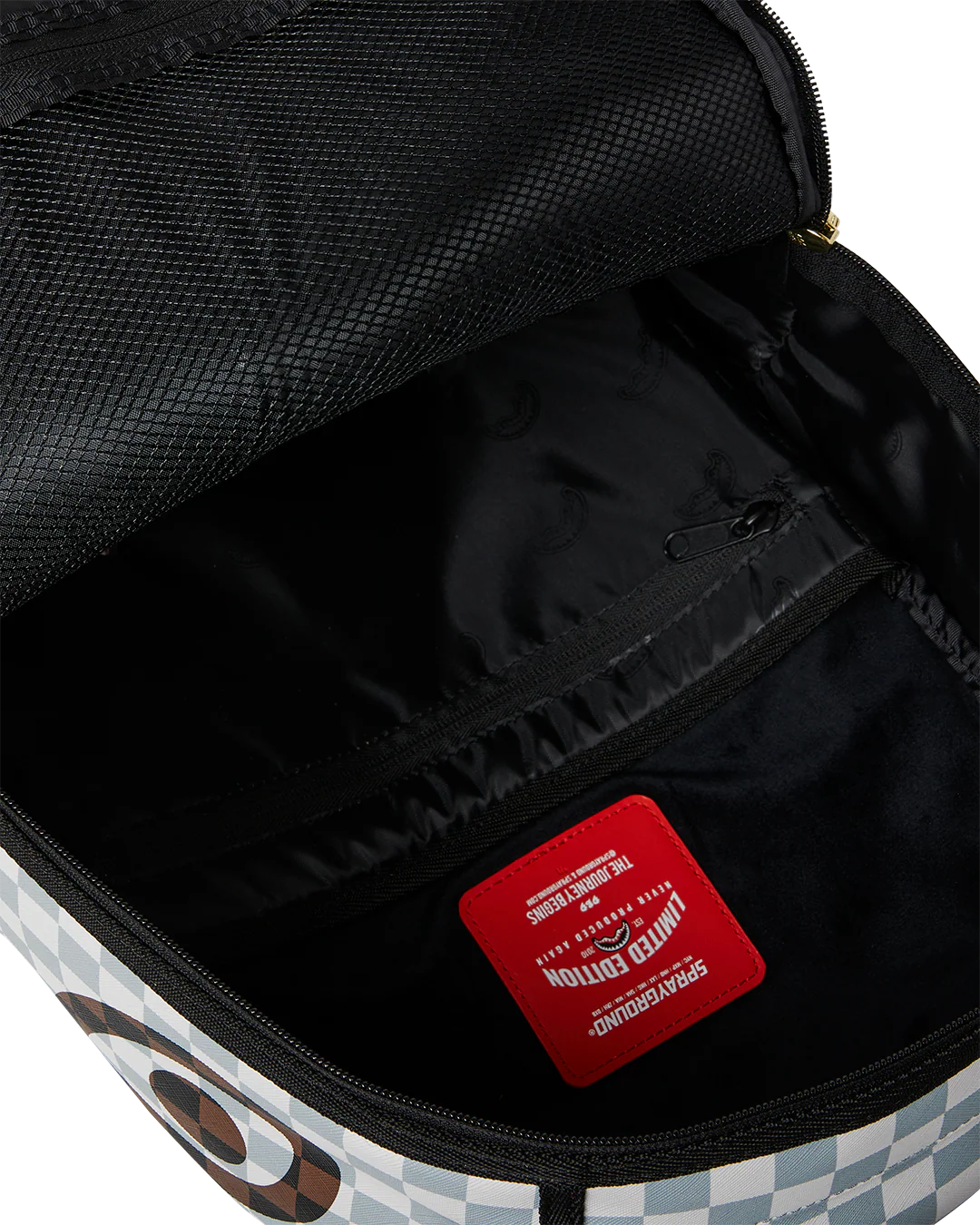 CREAM AND BROWN TEAR CHECK BACKPACK - Image 8