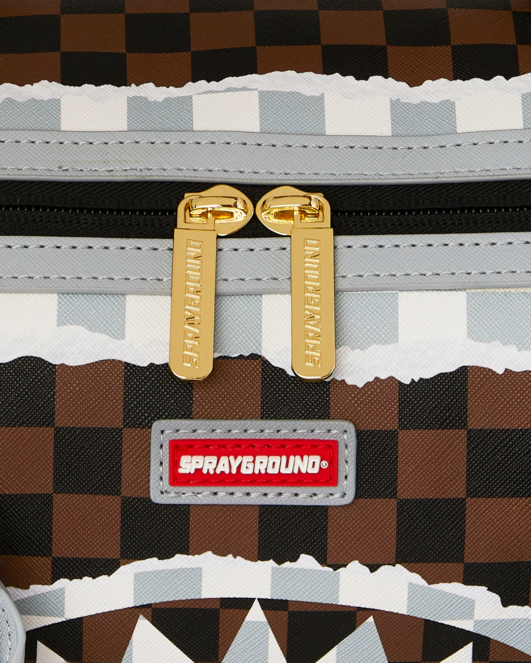 CREAM AND BROWN TEAR CHECK MINI DUFFLE - Image 6