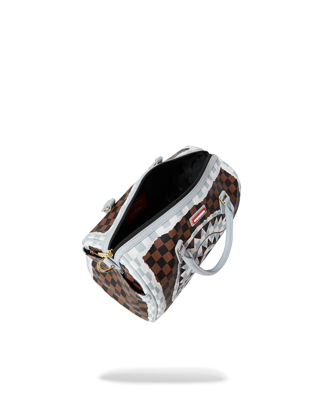 CREAM AND BROWN TEAR CHECK MINI DUFFLE - Image 7