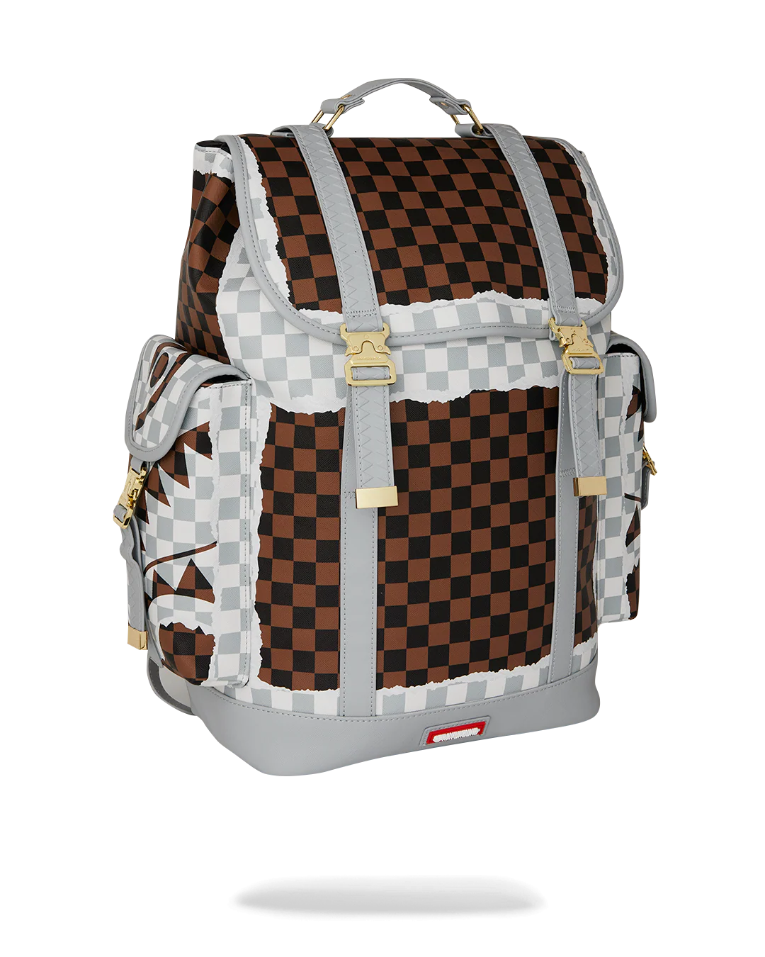CREAM AND BROWN TEAR CHECK MONTE CARLO BACKPACK - Image 2