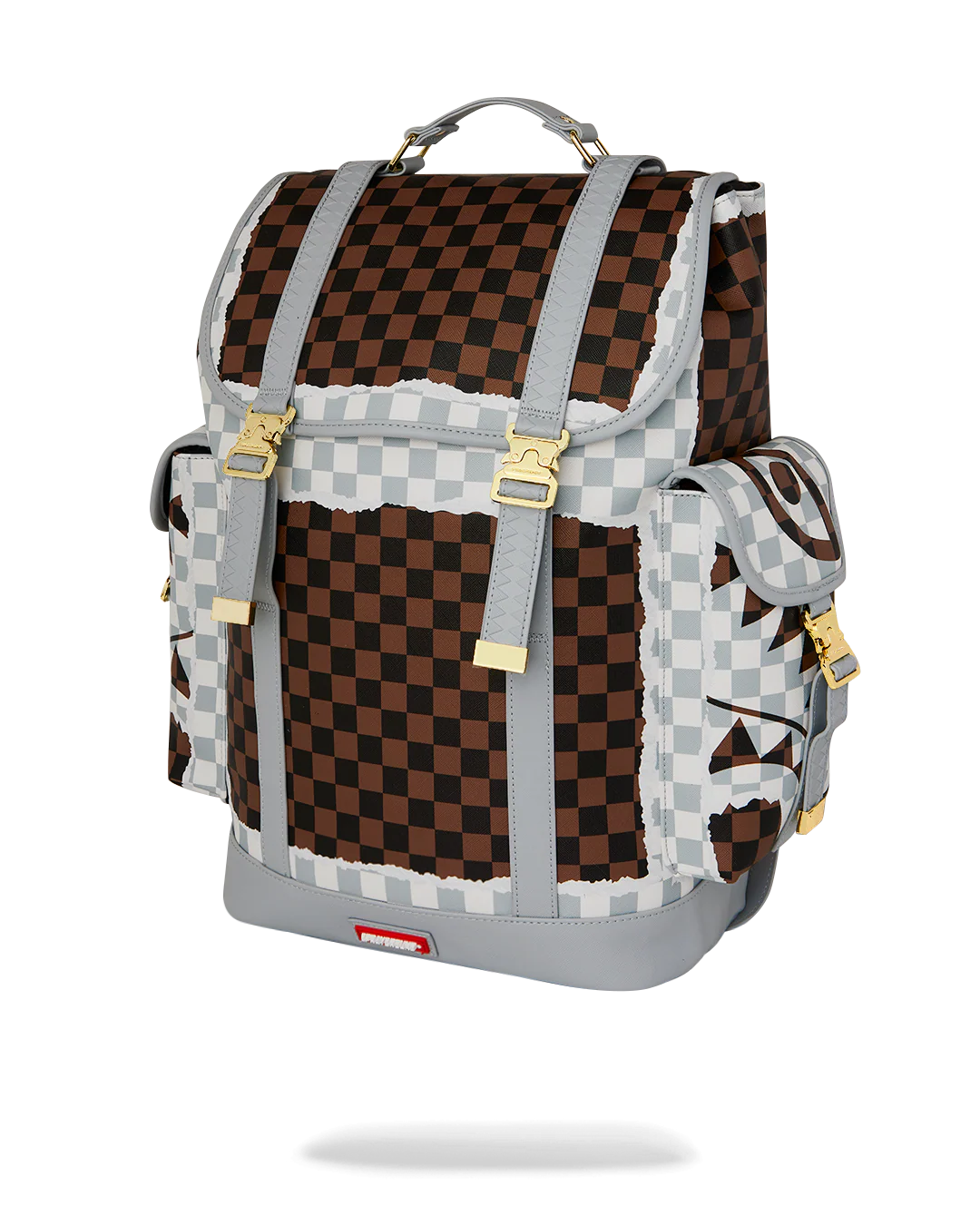 CREAM AND BROWN TEAR CHECK MONTE CARLO BACKPACK - Image 5