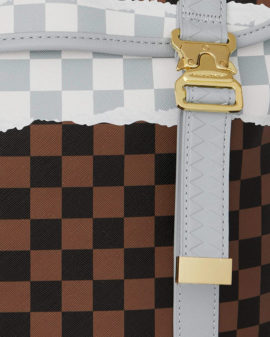 CREAM AND BROWN TEAR CHECK MONTE CARLO BACKPACK - Image 6