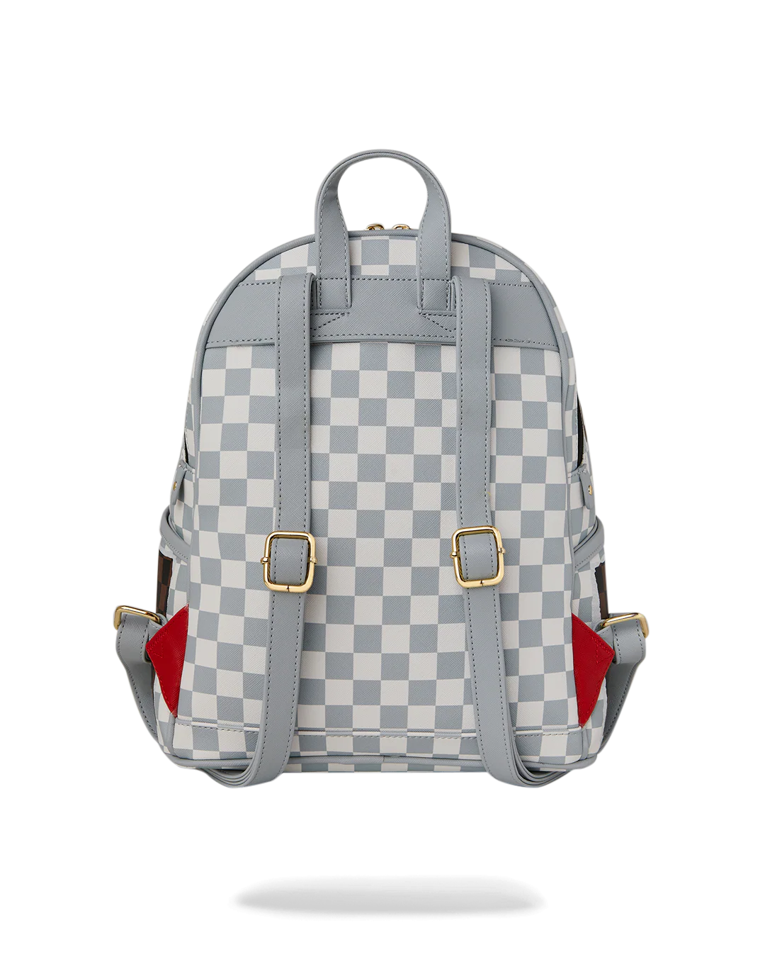 CREAM AND BROWN TEAR CHECK SAVAGE BACKPACK - Image 3