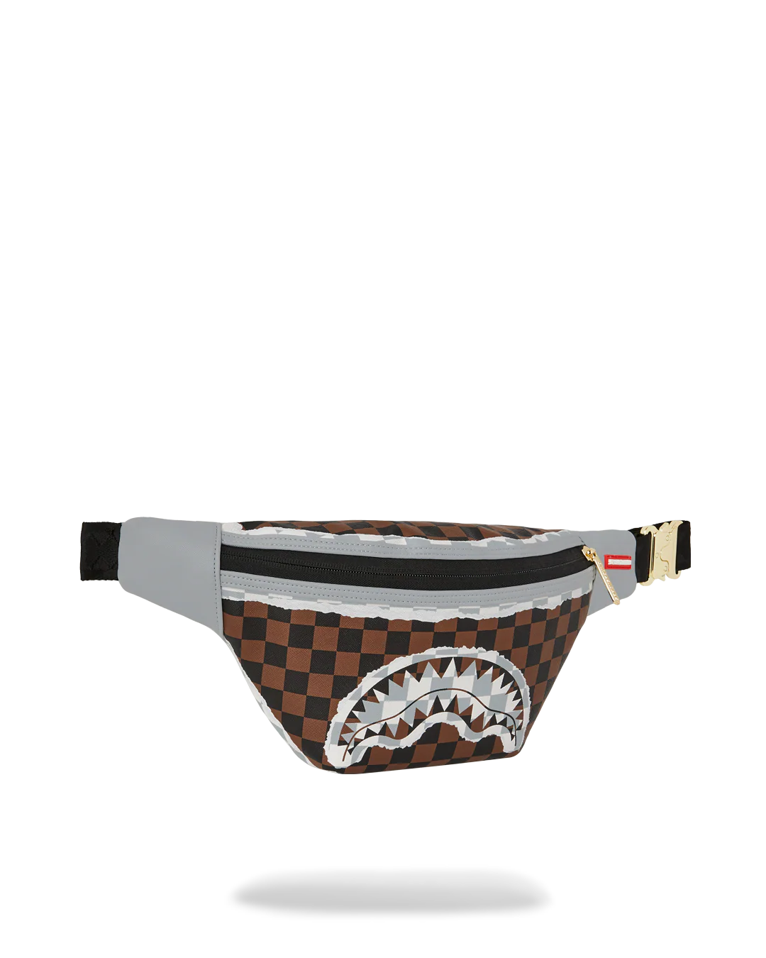 CREAM AND BROWN TEAR CHECK SAVVY CROSSBODY - Image 2