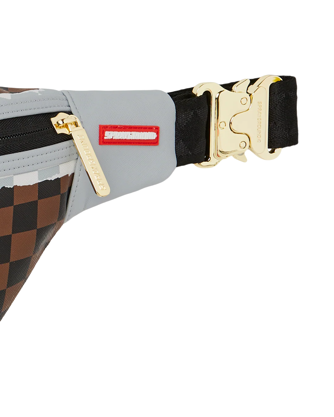 CREAM AND BROWN TEAR CHECK SAVVY CROSSBODY - Image 3