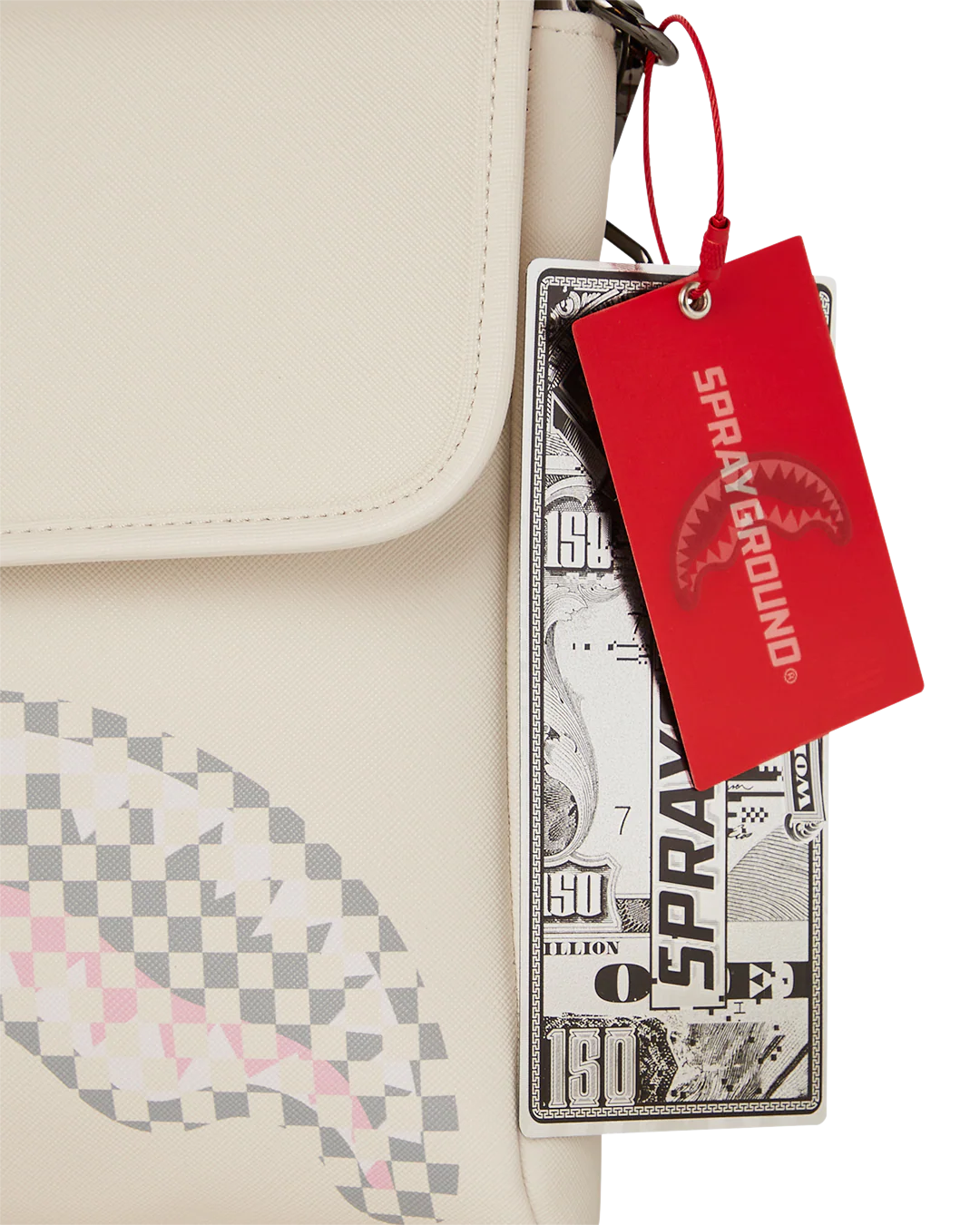 CREAM CHECK MESSENGER SLING - Image 5