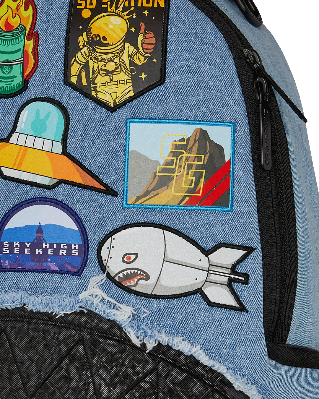 DENIM TEAR 3 AM PATCHES BACKPACK - Image 6