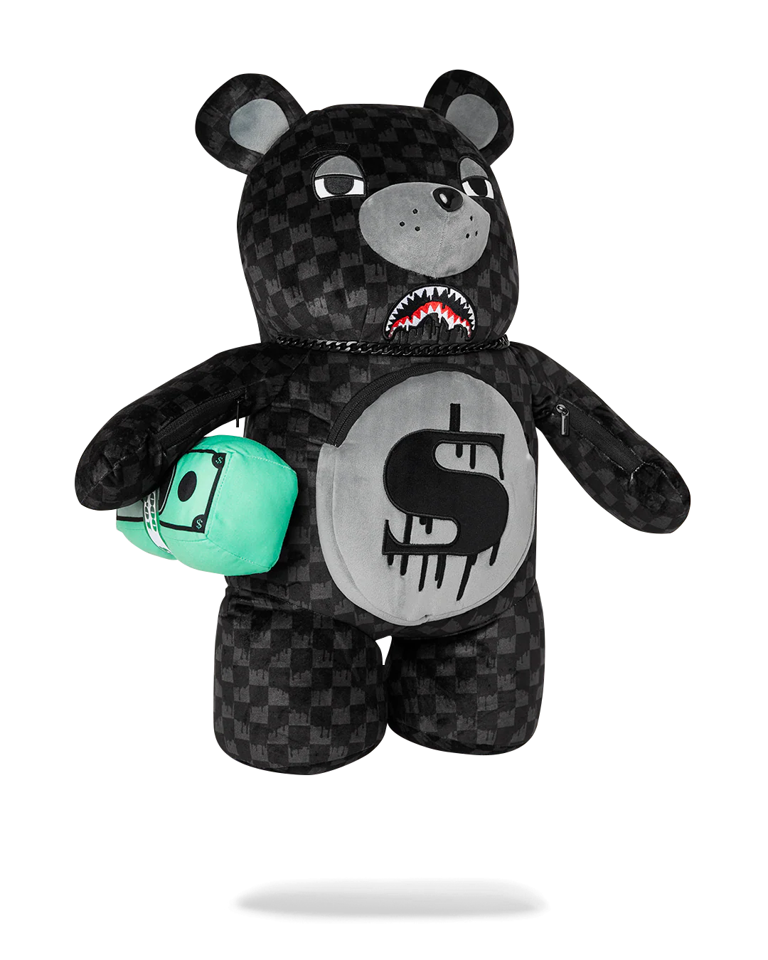 DRIPPING SHARKS IN PARIS MONEYBEAR TEDDY BEAR BACKPACK - Image 2