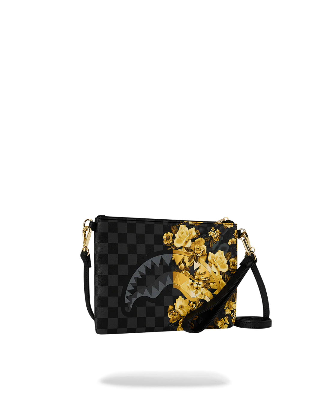 GOLD FLORAL REMIX CROSSOVER CLUTCH - Image 2