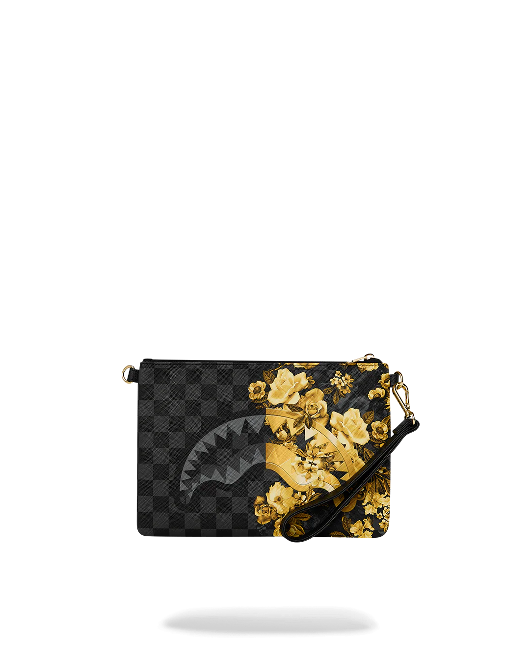 GOLD FLORAL REMIX CROSSOVER CLUTCH - Image 3
