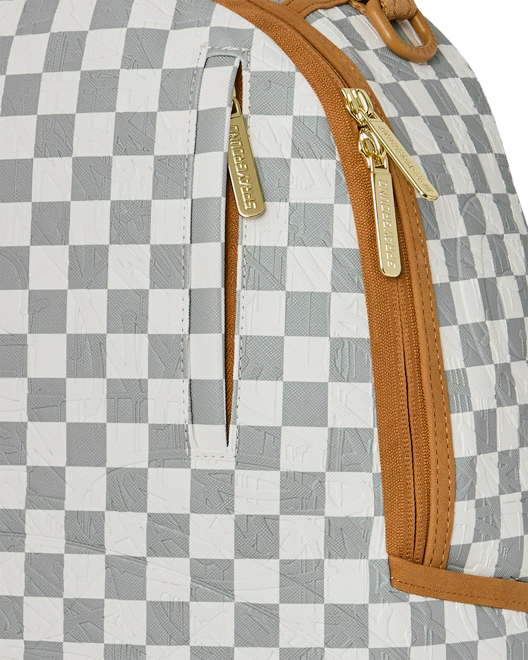 GRAFF EMBOSSED CREAM CHECK BACKPACK - Image 6