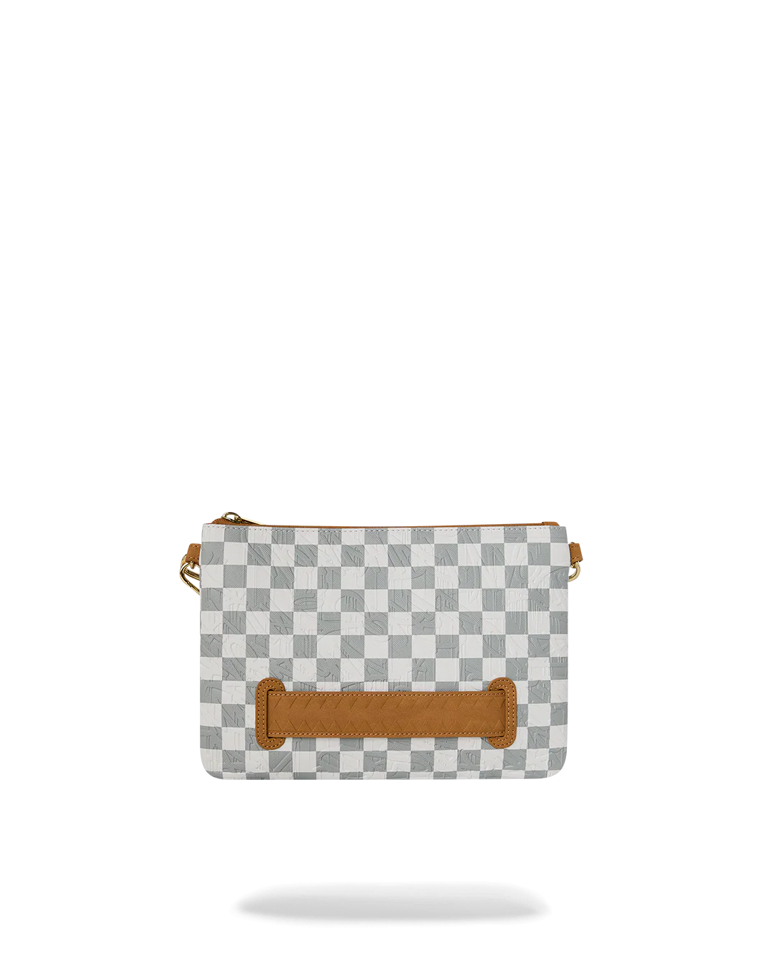 GRAFF EMBOSSED CREAM CHECK CROSSOVER CLUTCH - Image 4