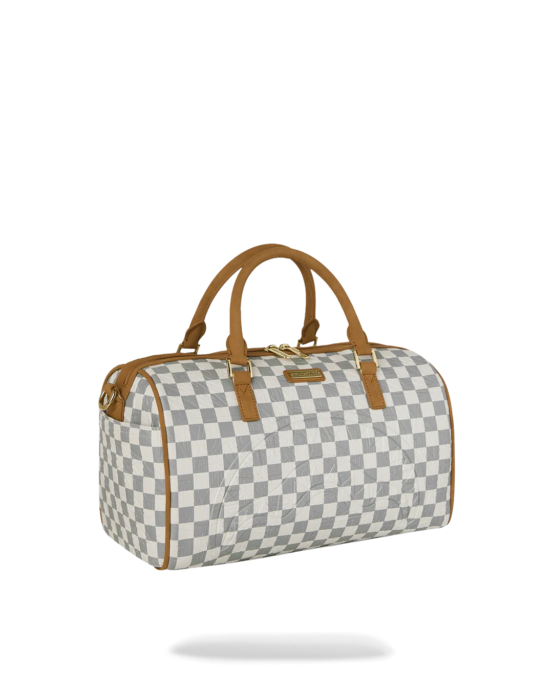 GRAFF EMBOSSED CREAM CHECK MINI DUFFLE - Image 2