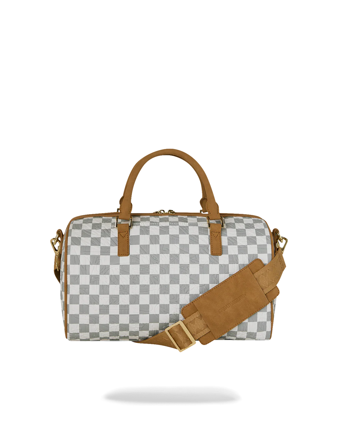 GRAFF EMBOSSED CREAM CHECK MINI DUFFLE - Image 4