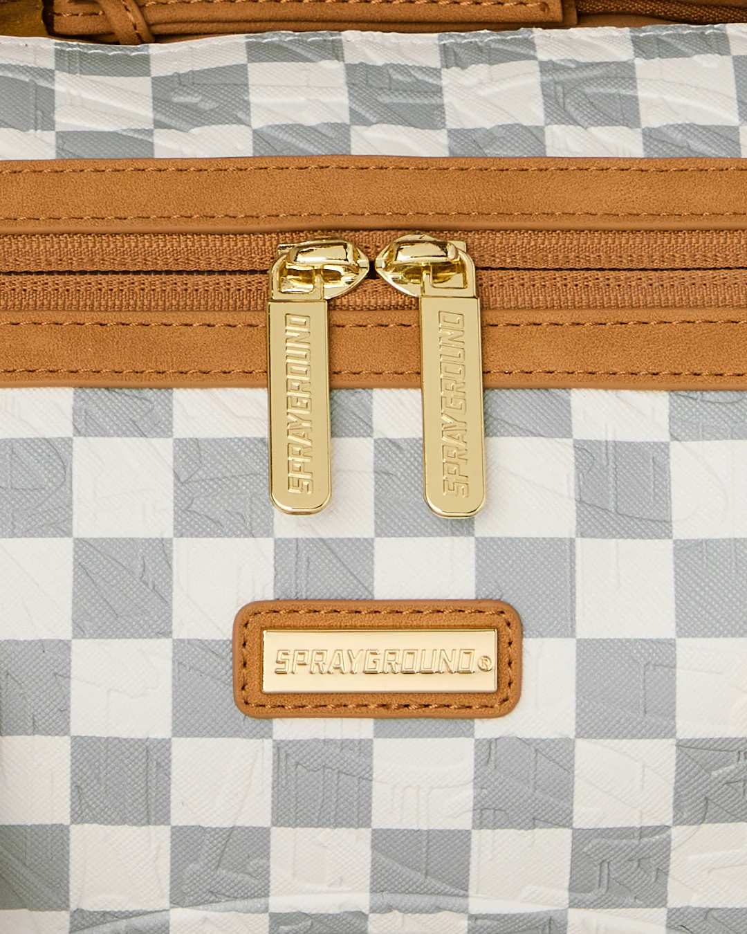 GRAFF EMBOSSED CREAM CHECK MINI DUFFLE - Image 6
