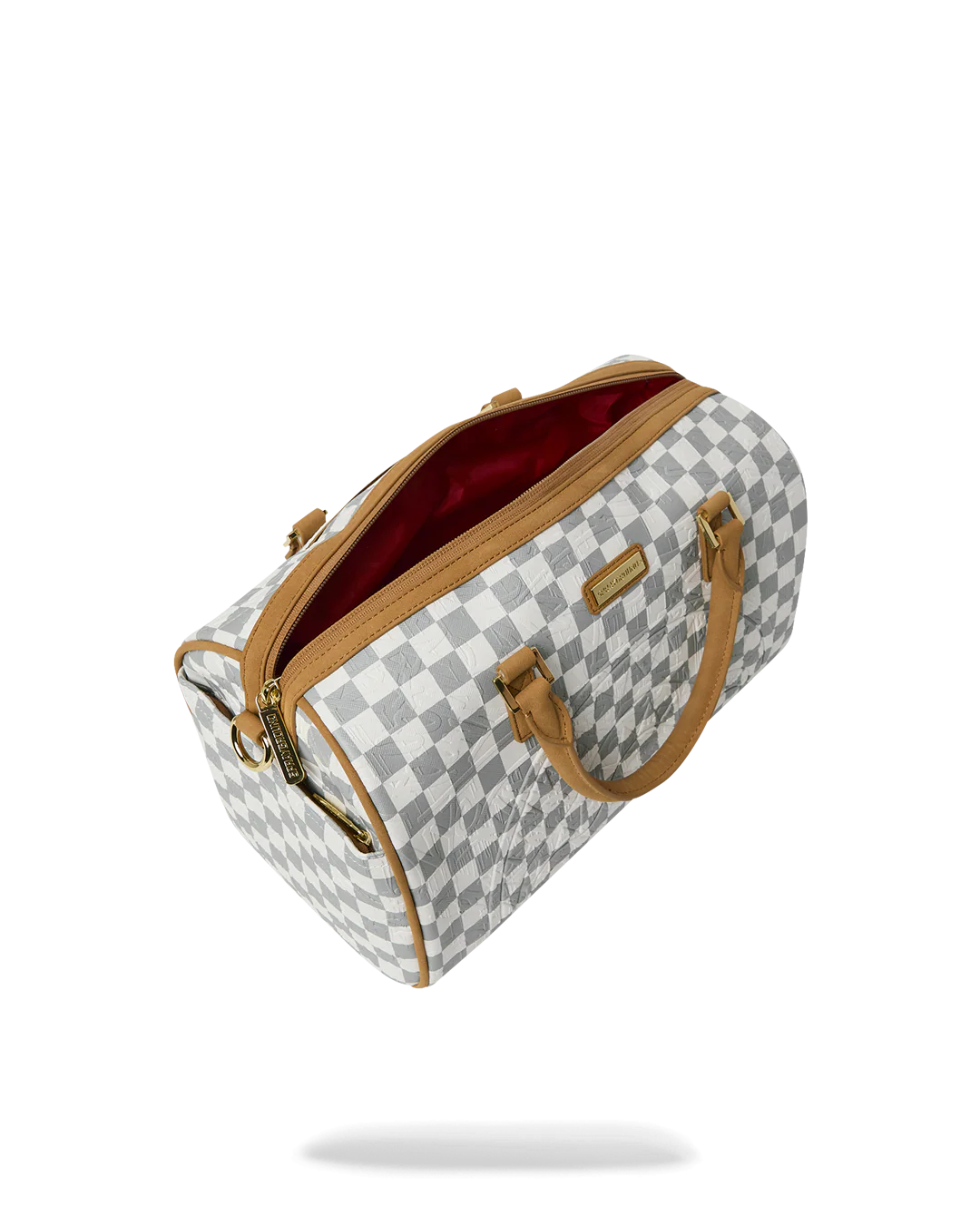 GRAFF EMBOSSED CREAM CHECK MINI DUFFLE - Image 7