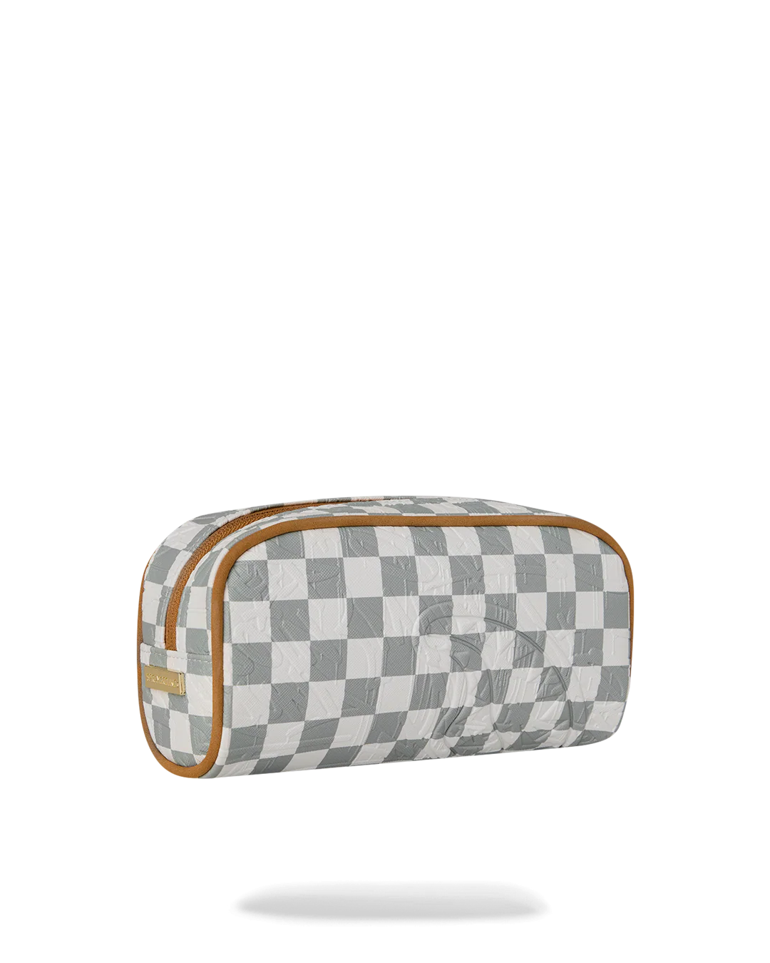 GRAFF EMBOSSED CREAM CHECK POUCH - Image 2