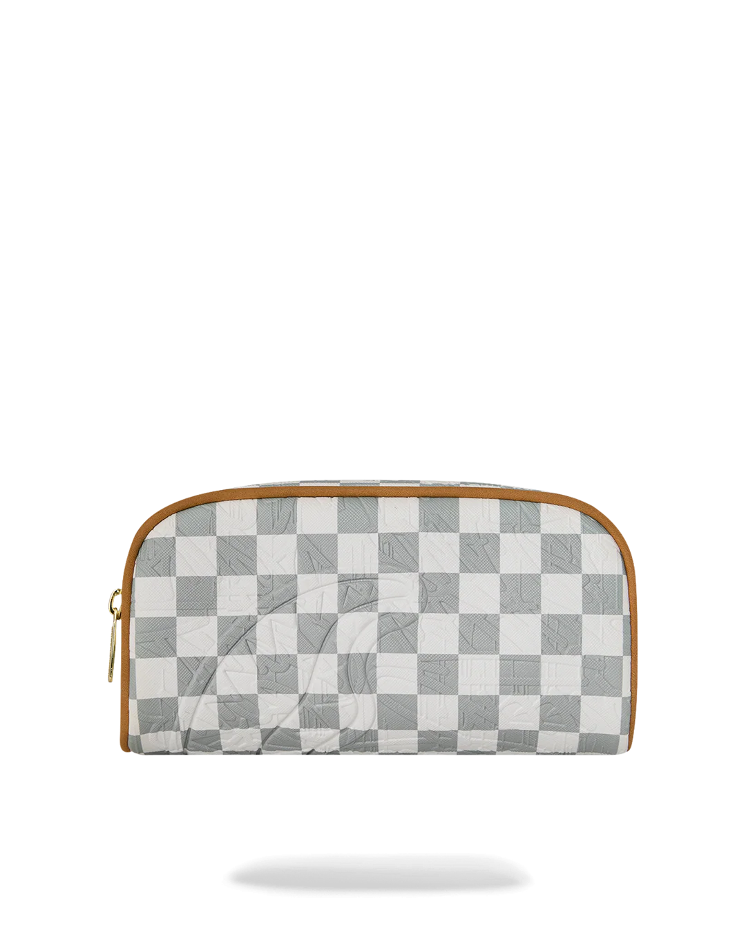 GRAFF EMBOSSED CREAM CHECK POUCH - Image 4