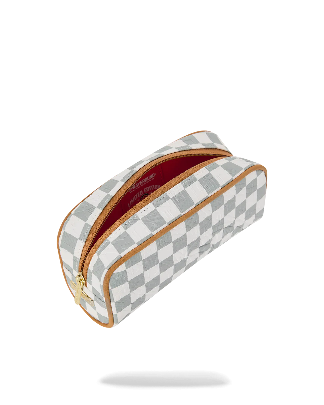 GRAFF EMBOSSED CREAM CHECK POUCH - Image 5