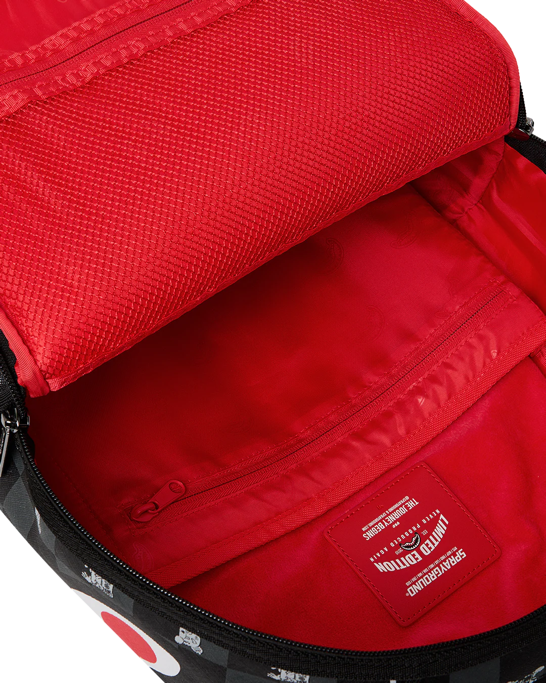 GRAY PEEKING CHARACTER CHECK BACKPACK - Image 8