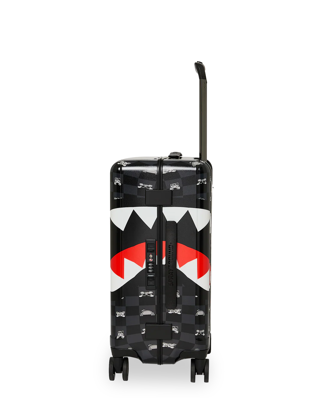 GRAY PEEKING CHARACTER CHECK CARRY-ON LUGGAGE - Image 4