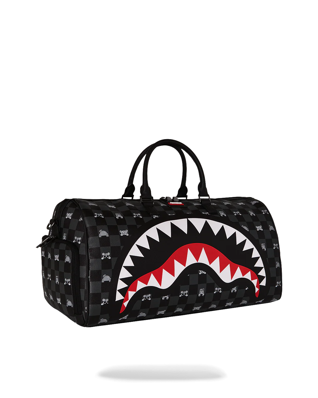 GRAY PEEKING CHARACTER CHECK DUFFLE - Image 2