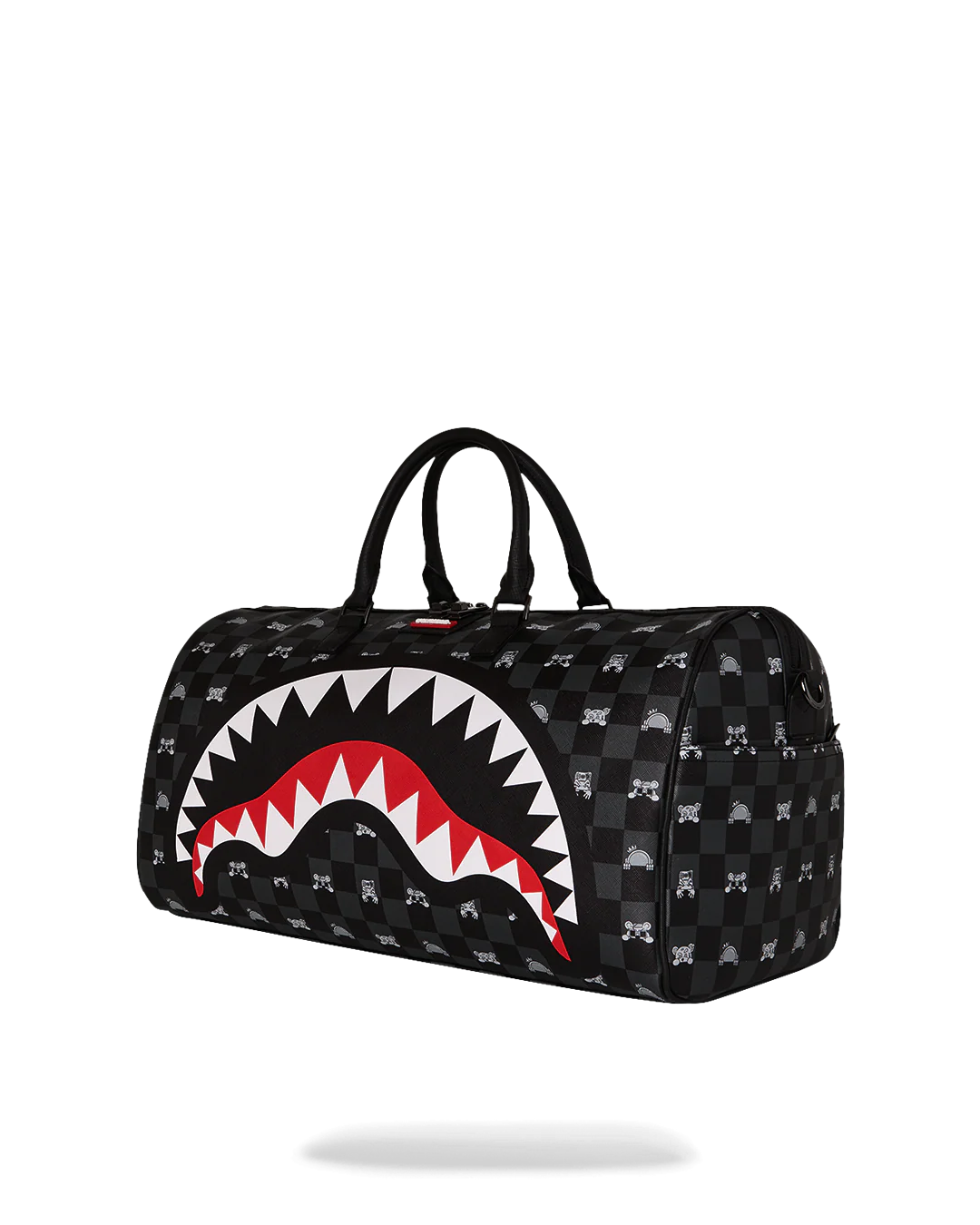GRAY PEEKING CHARACTER CHECK DUFFLE - Image 3