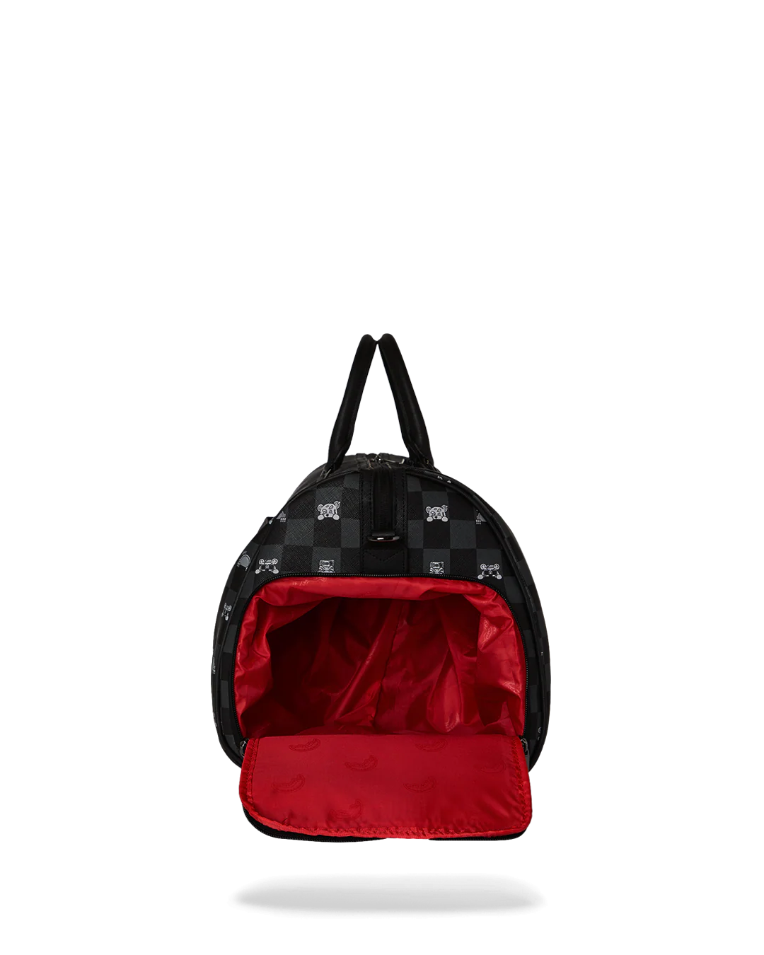 GRAY PEEKING CHARACTER CHECK DUFFLE - Image 7