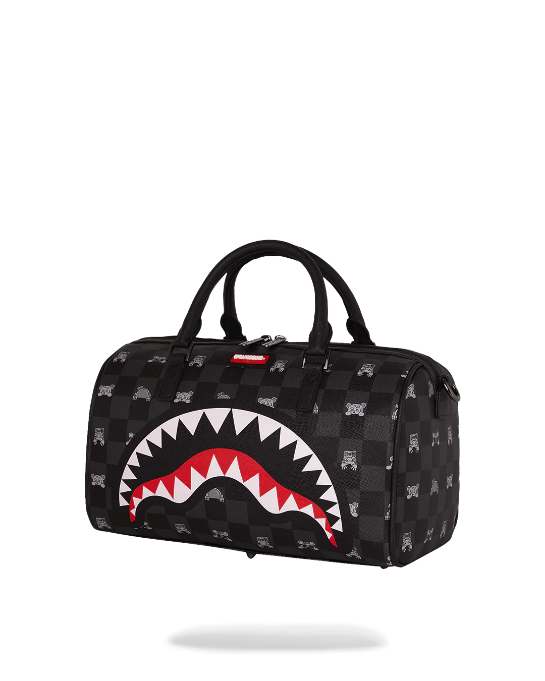 GRAY PEEKING CHARACTER CHECK MINI DUFFLE - Image 3