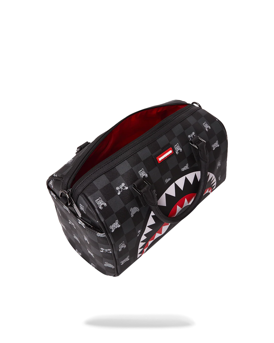 GRAY PEEKING CHARACTER CHECK MINI DUFFLE - Image 7