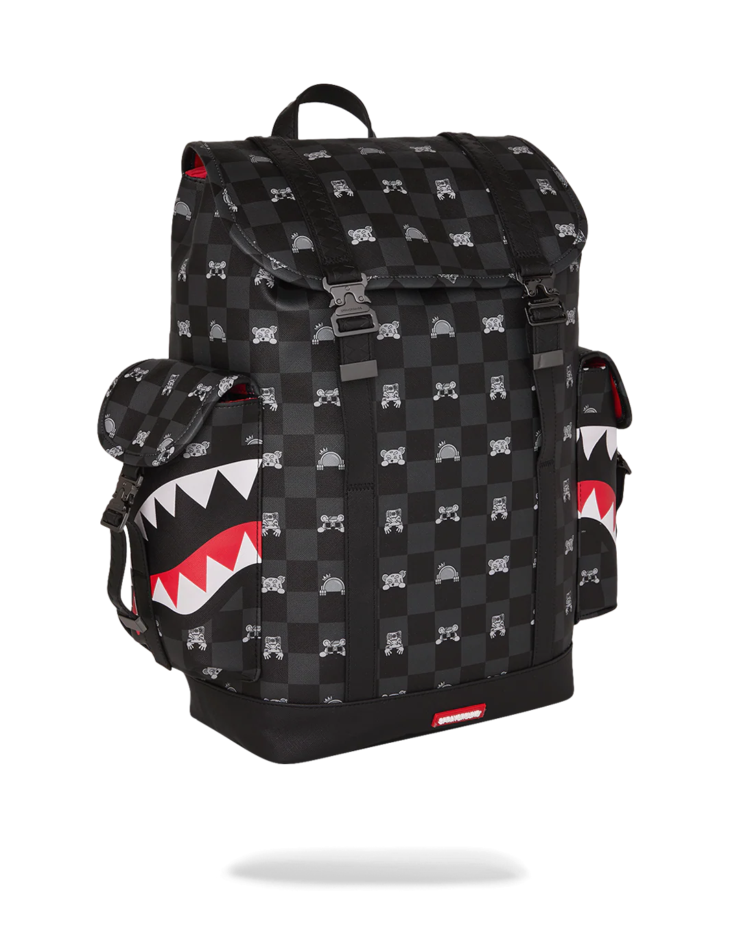 GRAY PEEKING CHARACTER CHECK MONTE CARLO BACKPACK - Image 2