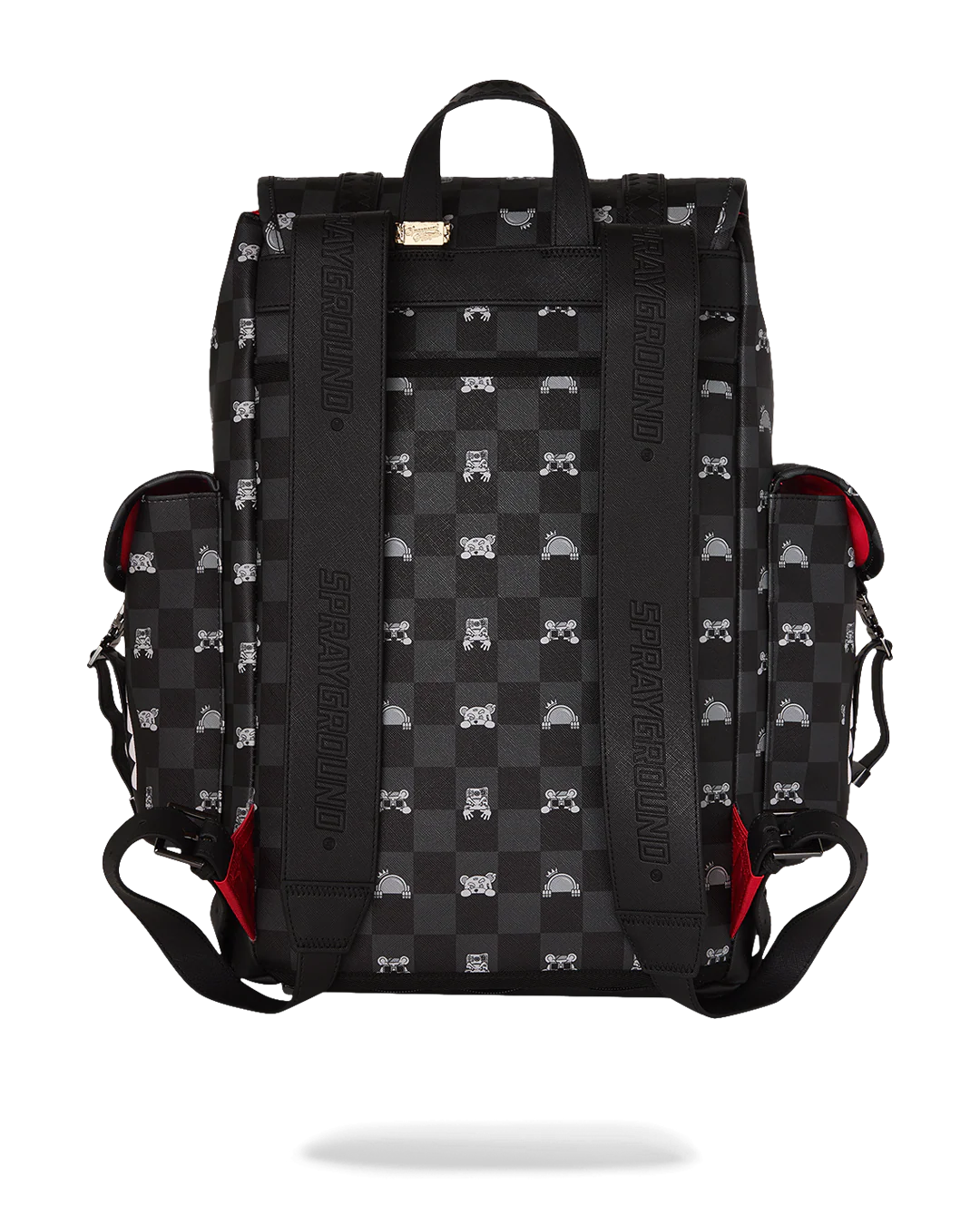 GRAY PEEKING CHARACTER CHECK MONTE CARLO BACKPACK - Image 4