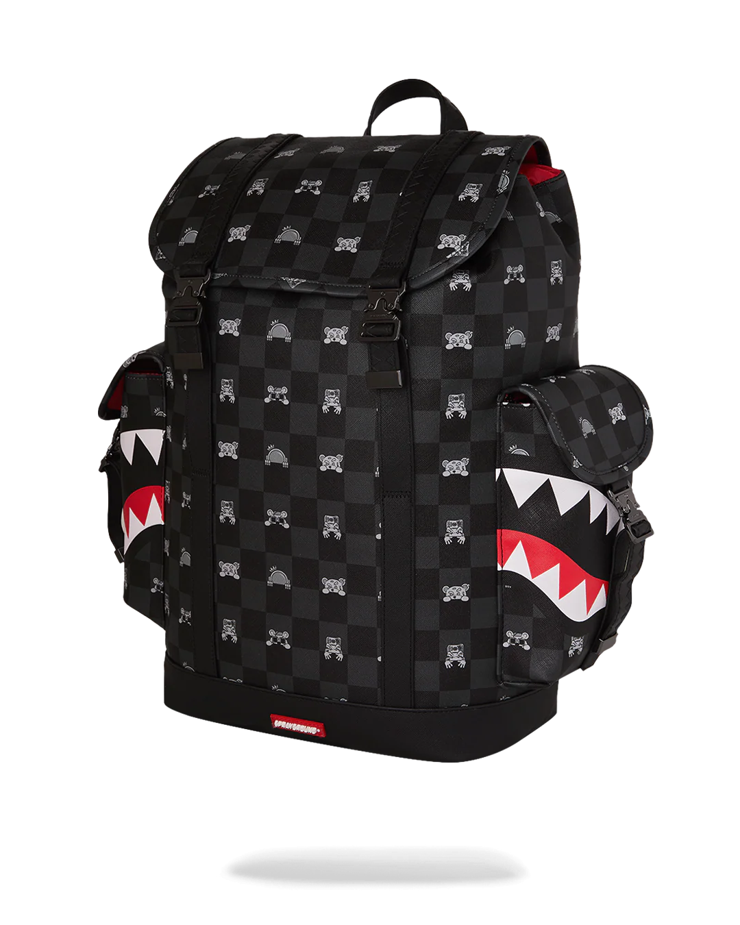 GRAY PEEKING CHARACTER CHECK MONTE CARLO BACKPACK - Image 5