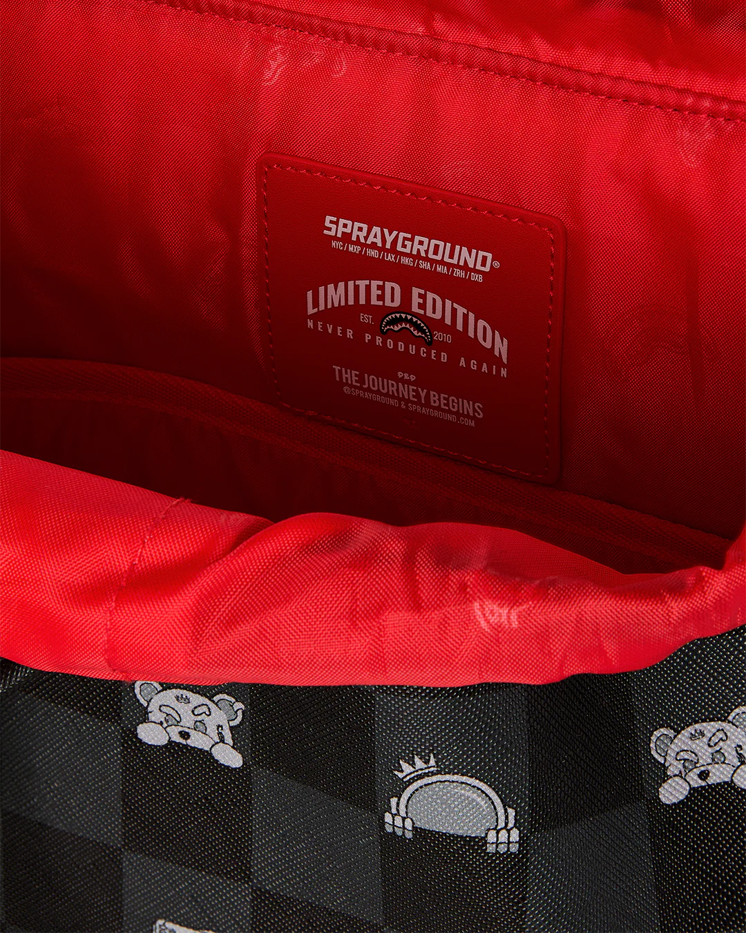 GRAY PEEKING CHARACTER CHECK MONTE CARLO BACKPACK - Image 9