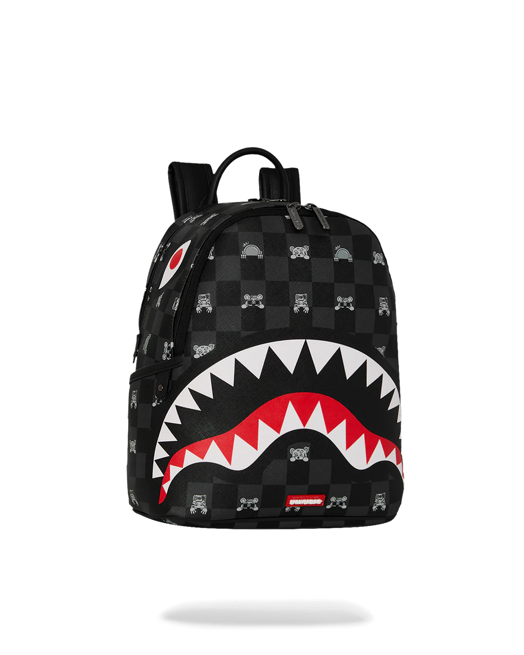 GRAY PEEKING CHARACTER CHECK SAVAGE BACKPACK - Image 2