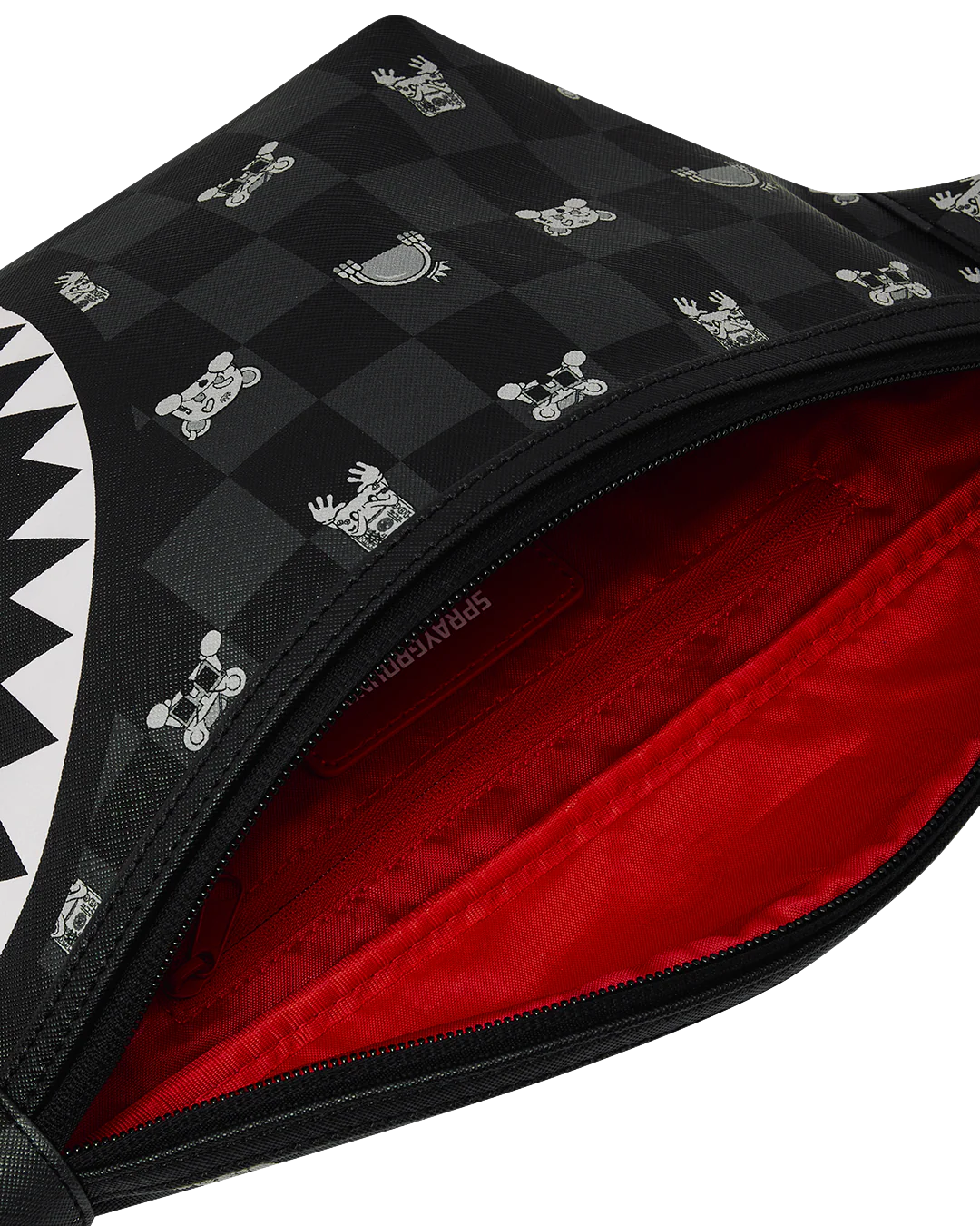 GRAY PEEKING CHARACTER CHECK SAVVY CROSSBODY - Image 4