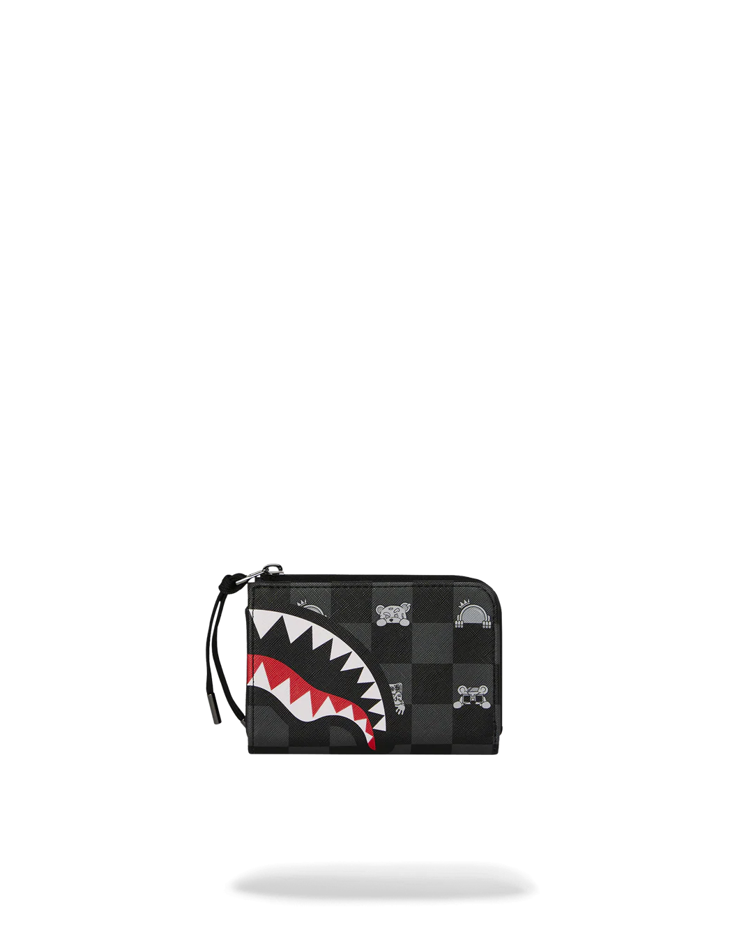 GRAY PEEKING CHARACTER CHECK WALLET - Image 3