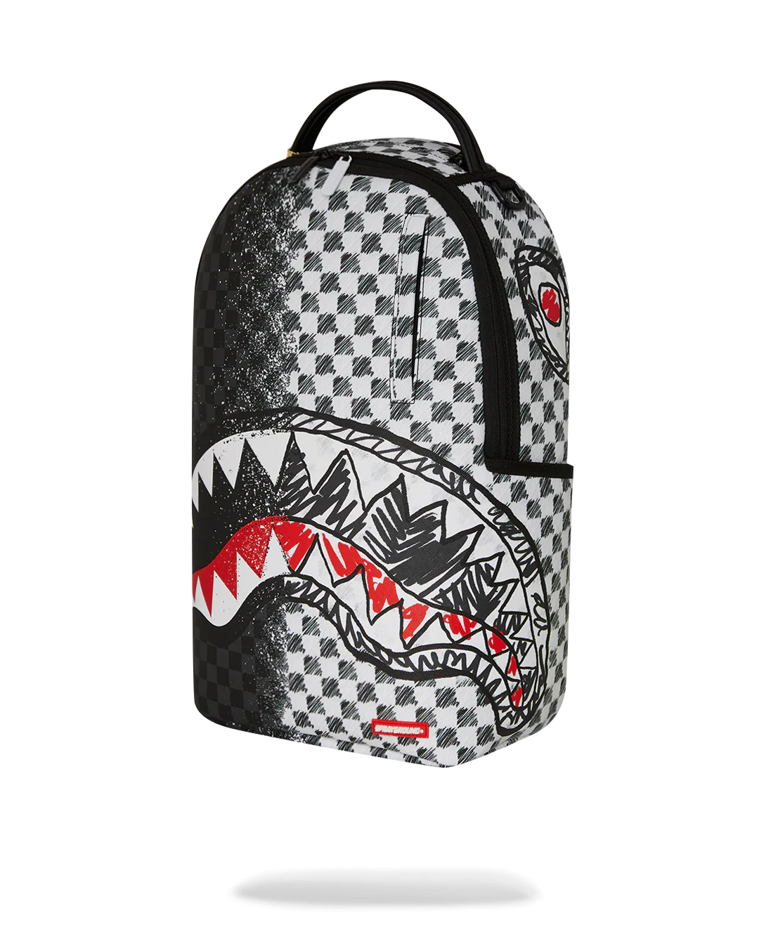 GREY CHECK SCRIBBLE SPLIT DLX BACKPACK - Image 5