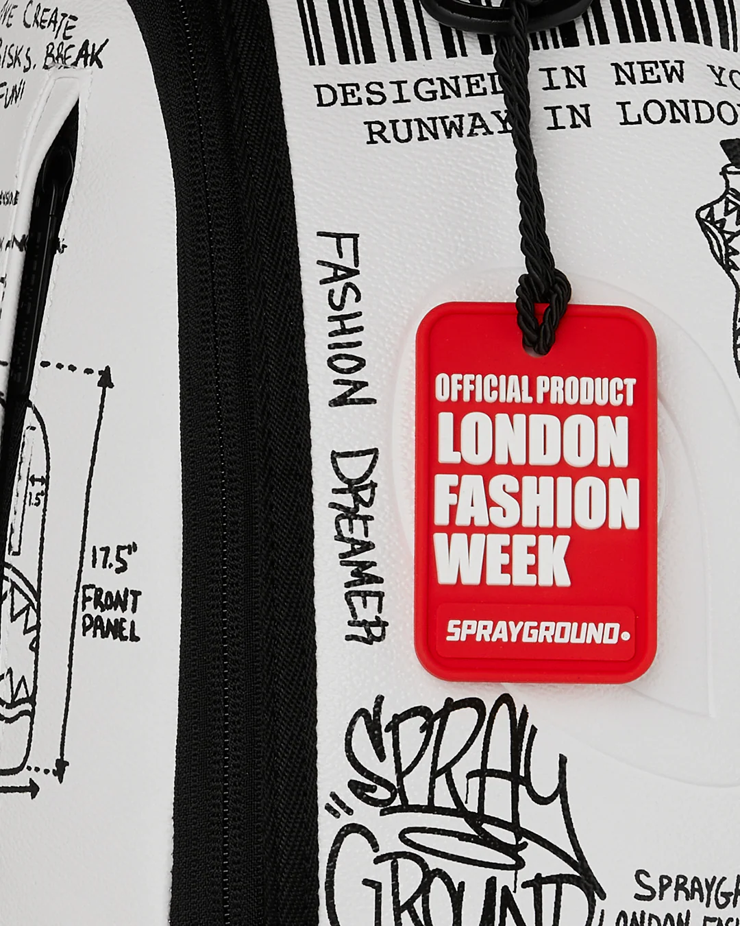 LFW SKETCHED BLACK AND WHITE DLXSV BACKPACK - Image 11