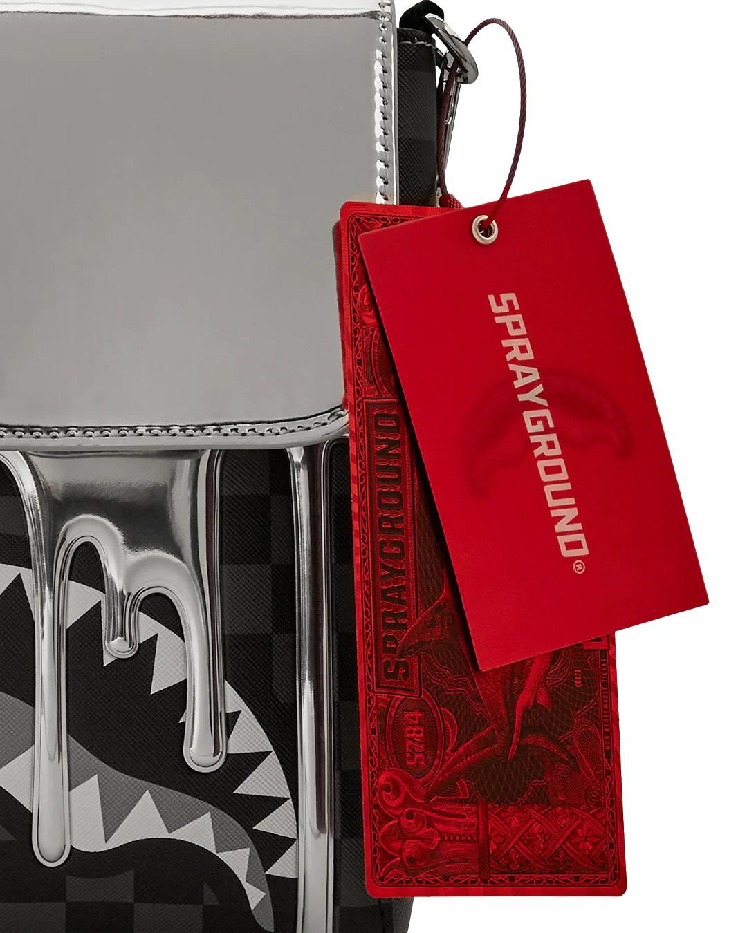 METALLIC DRIP SHARKS IN PARIS MESSENGER SLING - Image 5