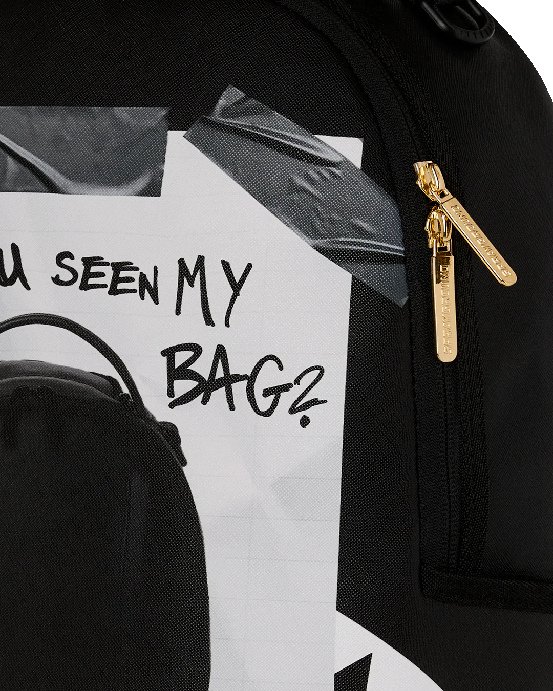 MISSING BAG FLYER ON BAG WITH REAL CUT STRIPS BACKPACK - Image 6