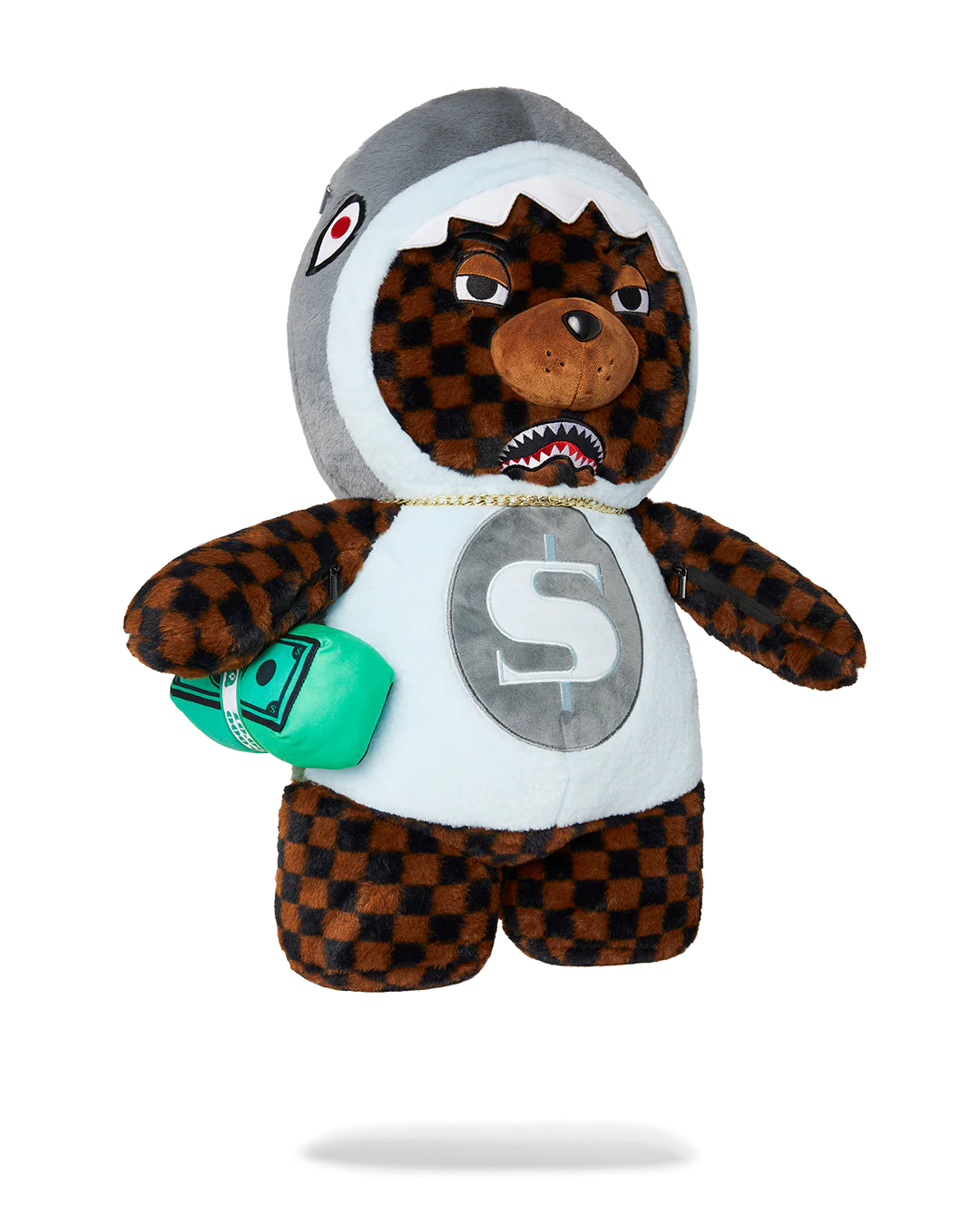 MONEY BEAR IN SHARK COSTUME BEAR BACKPACK - Image 2