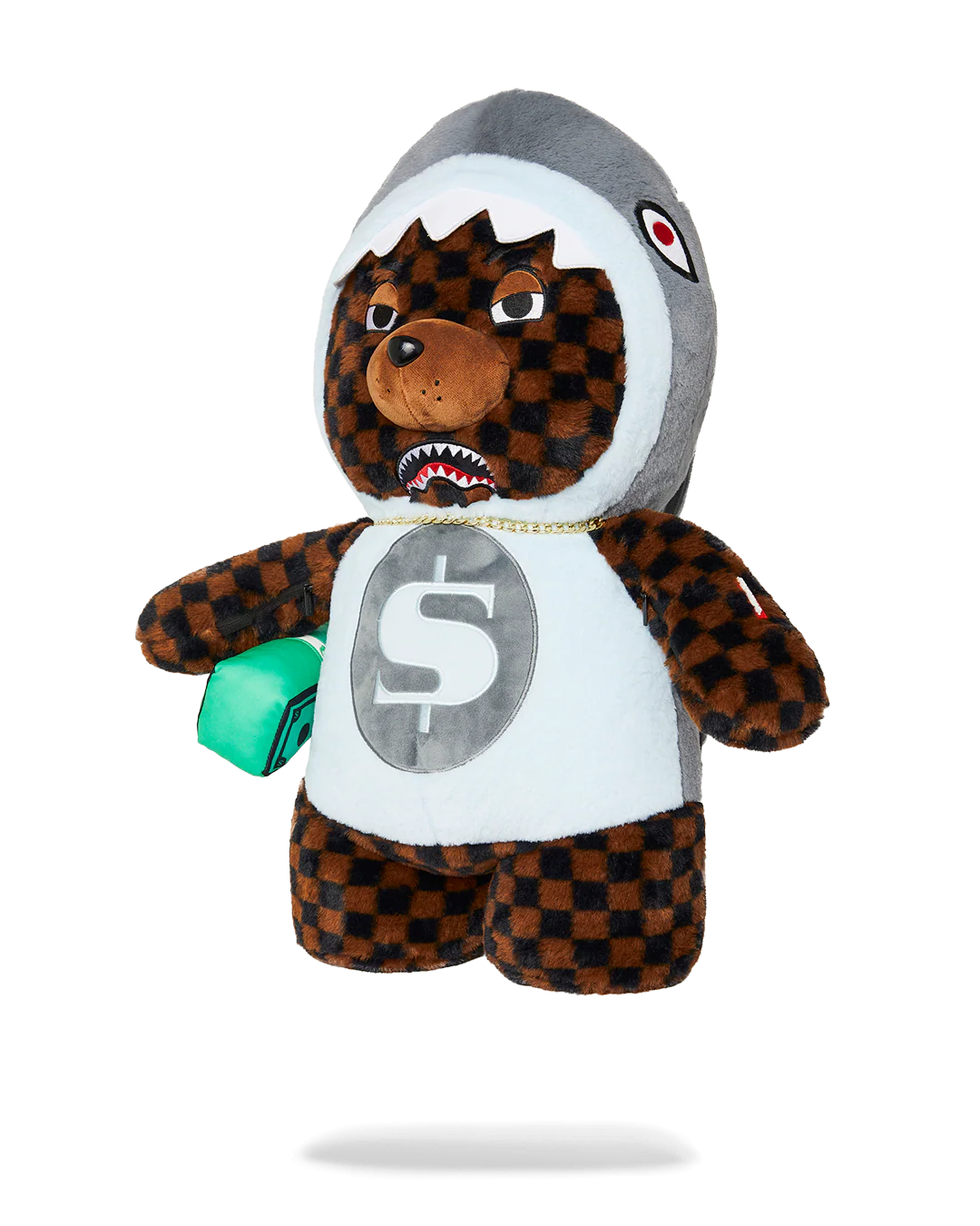 MONEY BEAR IN SHARK COSTUME BEAR BACKPACK - Image 3