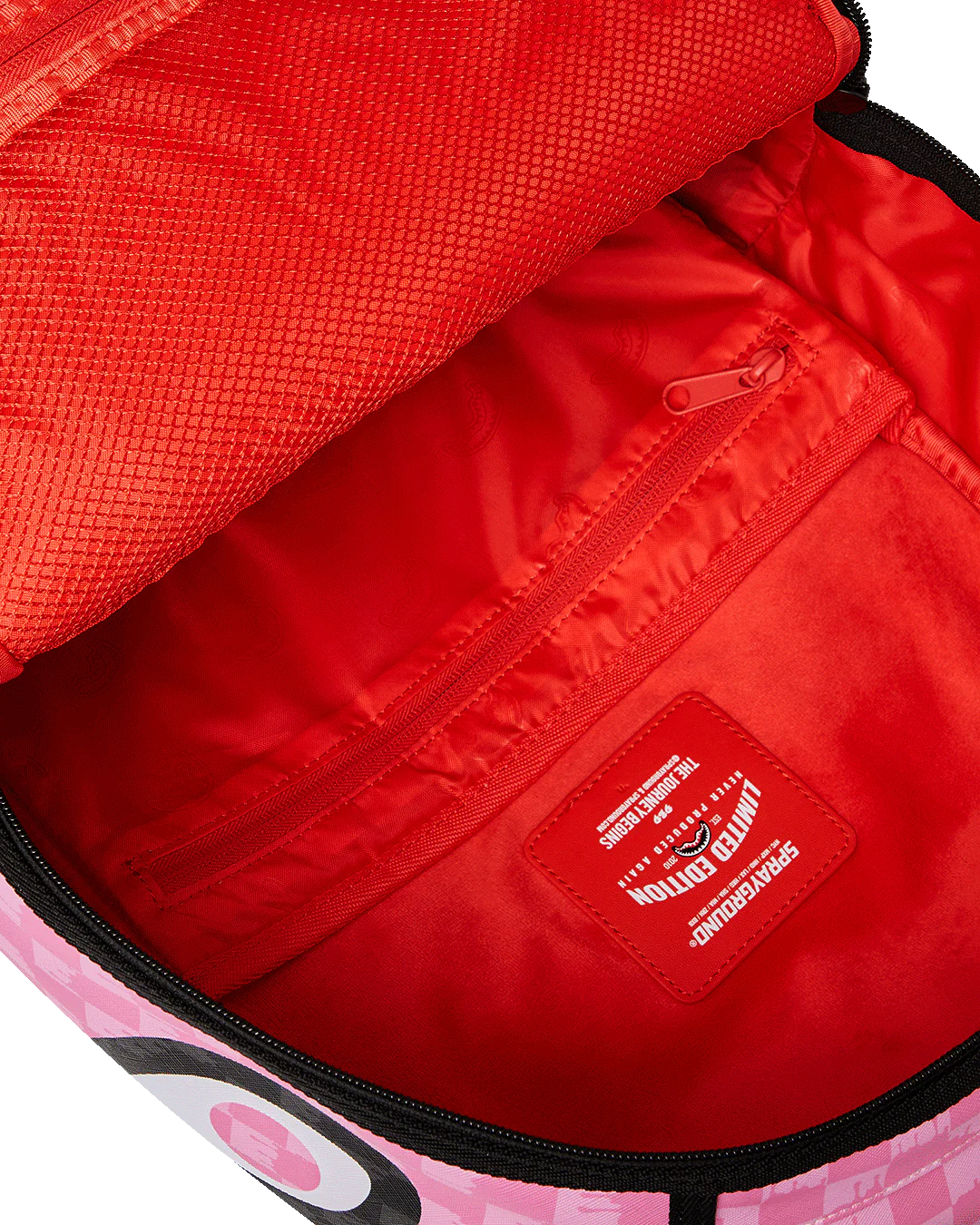 PINK AND BLACK DRIP CHECK DLXSV BACKPACK - Image 8