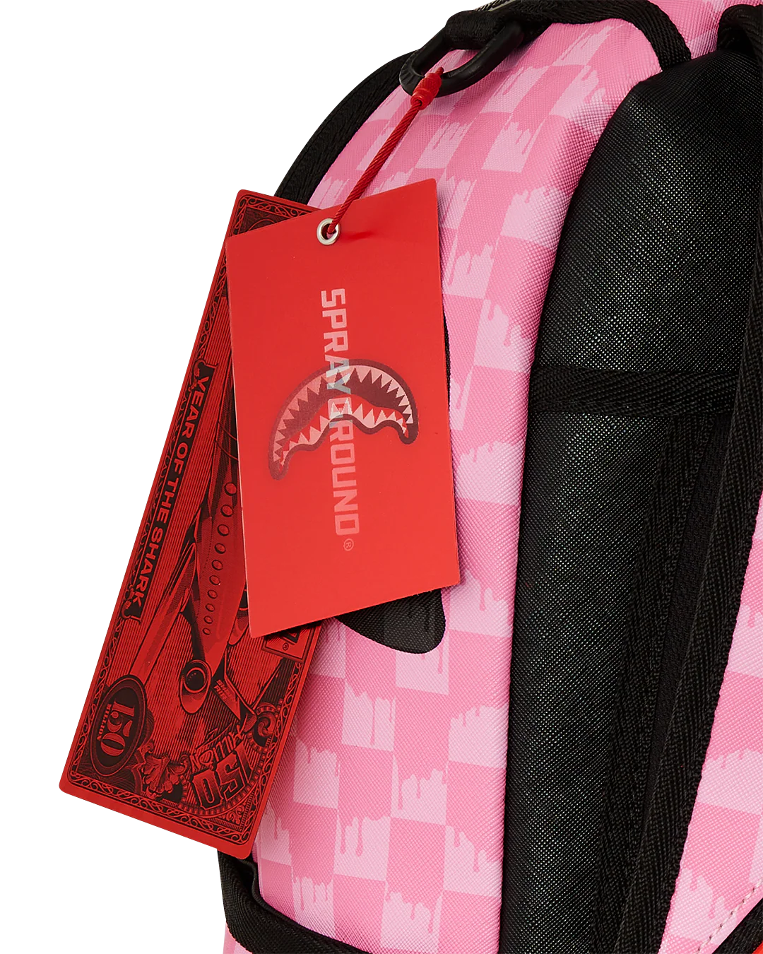 PINK AND BLACK DRIP CHECK DLXSV BACKPACK - Image 9