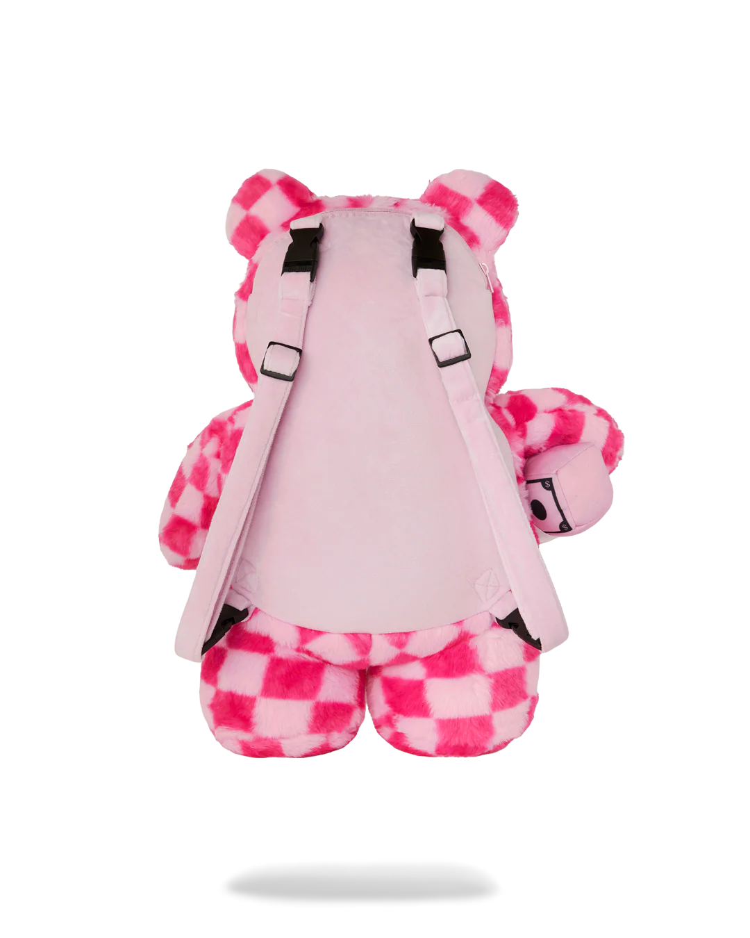 PINK FUR CHECK MONEYBEAR BACKPACK - Image 4